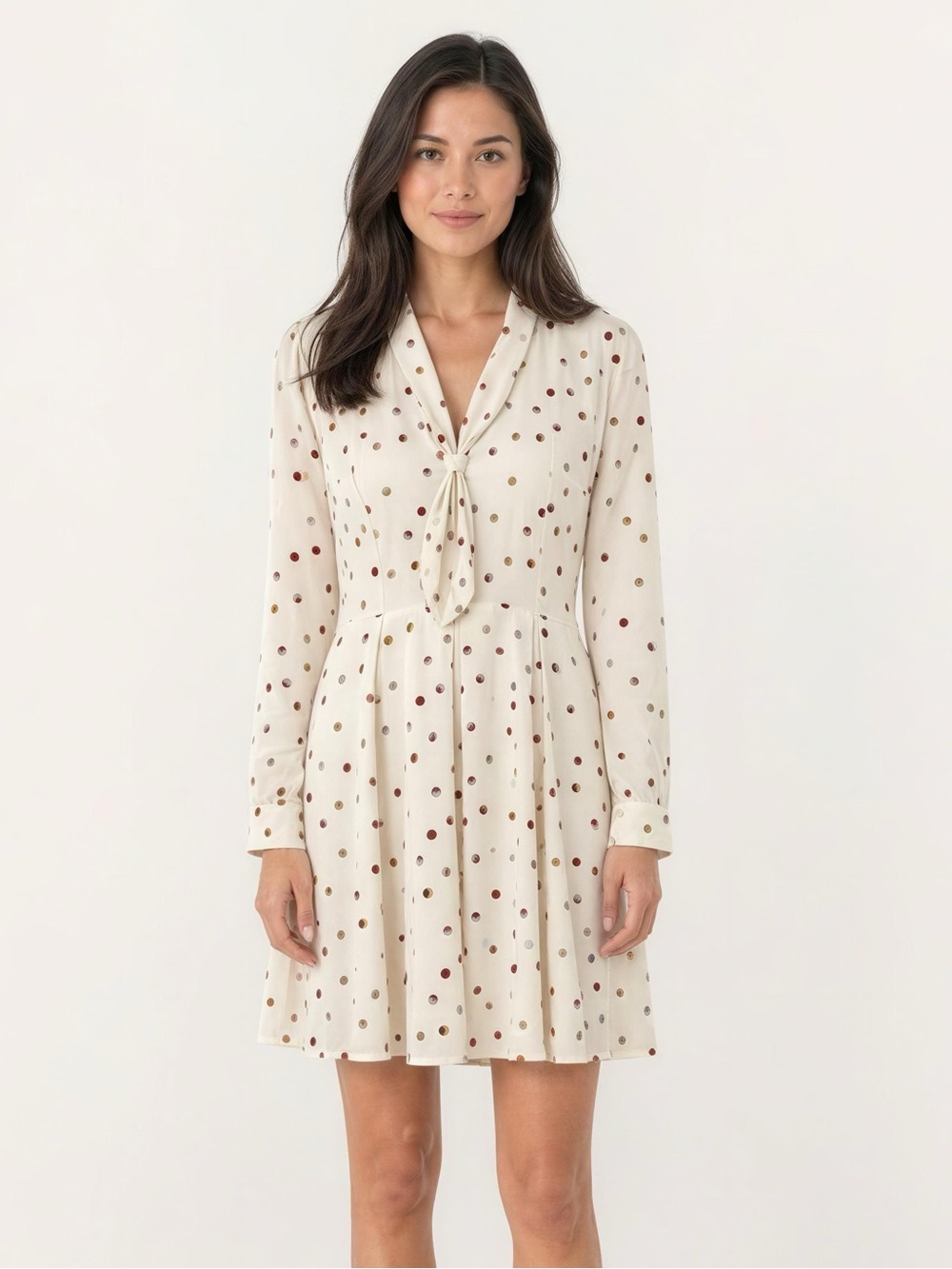 ModCloth Pleasant Confidence Tie Neck Dress